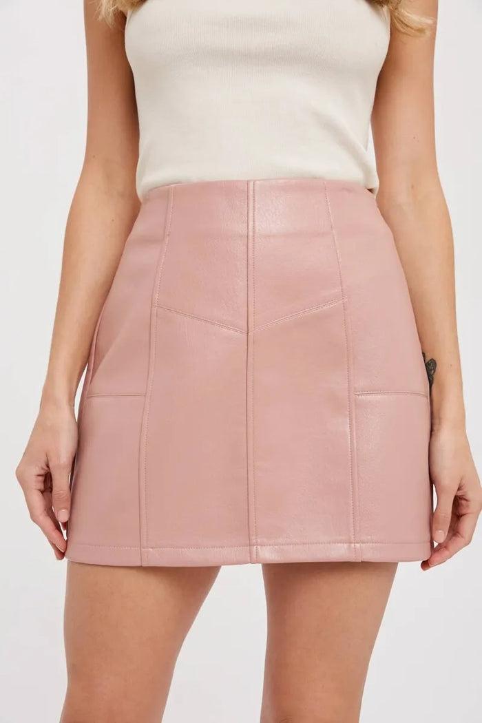 Vegan Leather Mini Skirt