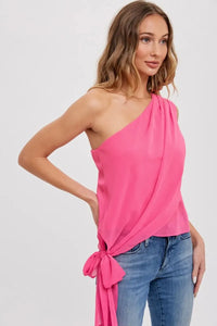 One Shoulder Draping Top