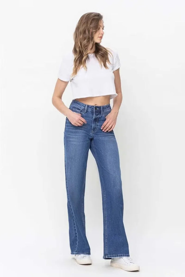 90's High Rise Loose Fit Jeans-Accomplished