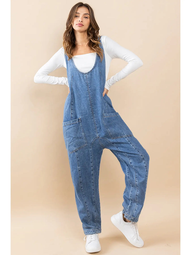 Denim Harlem Overall Jumpsuit