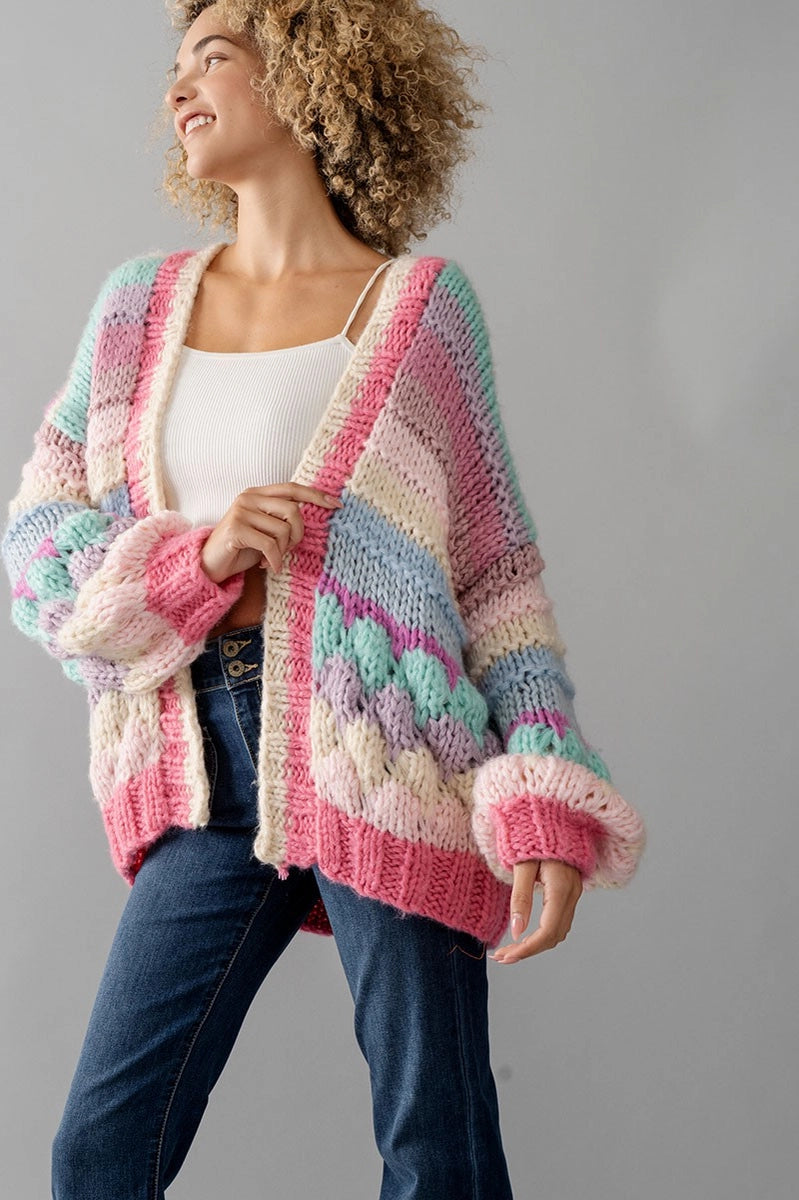 Chunky Knit Crochet Cardigan