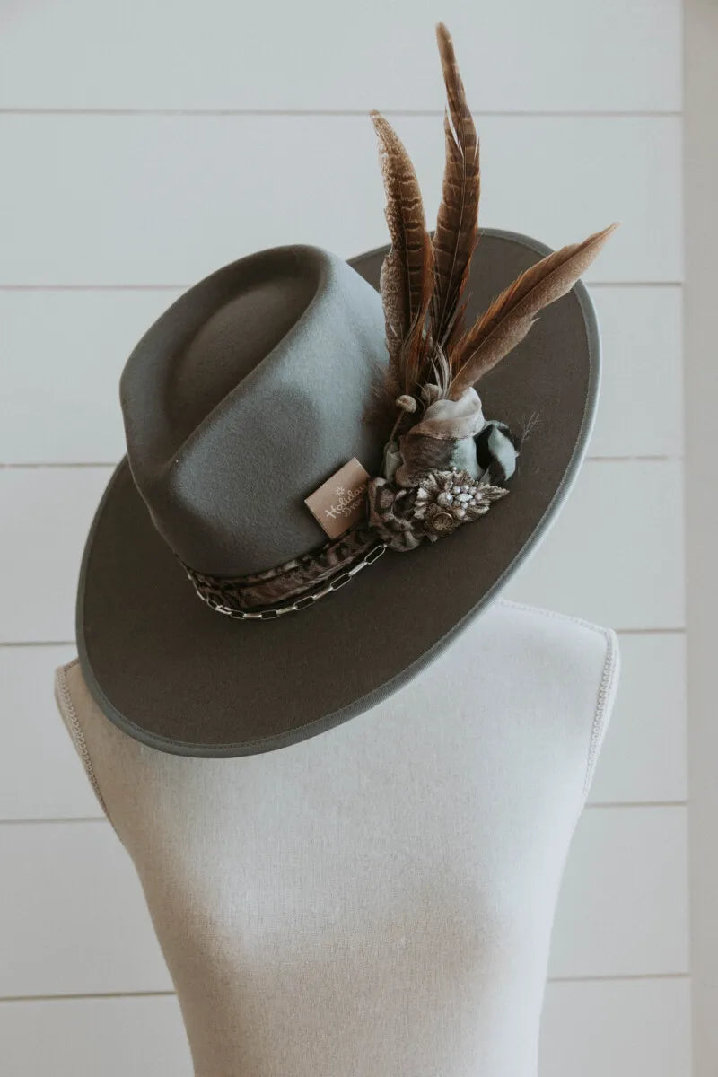 Olivia-Wool Felt Rancher Hat