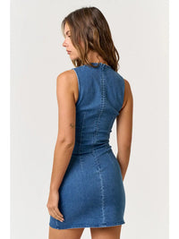 Denim Sleeveless Bodycon Dress