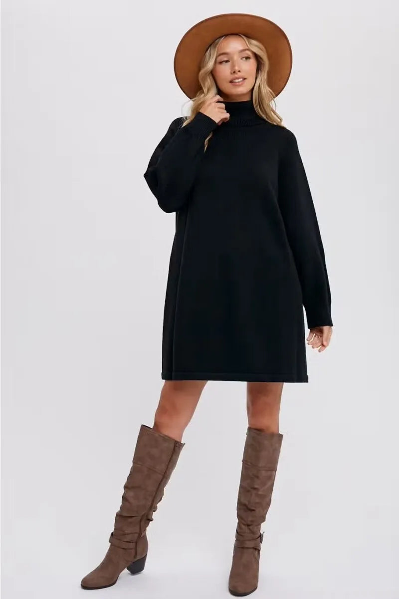 Turtleneck Sweater Dress