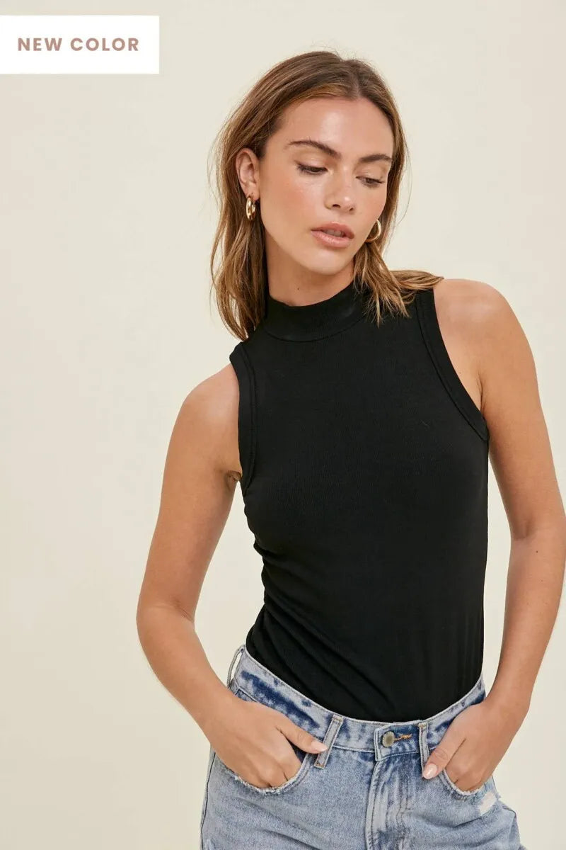 High Neck Sleeveless Top