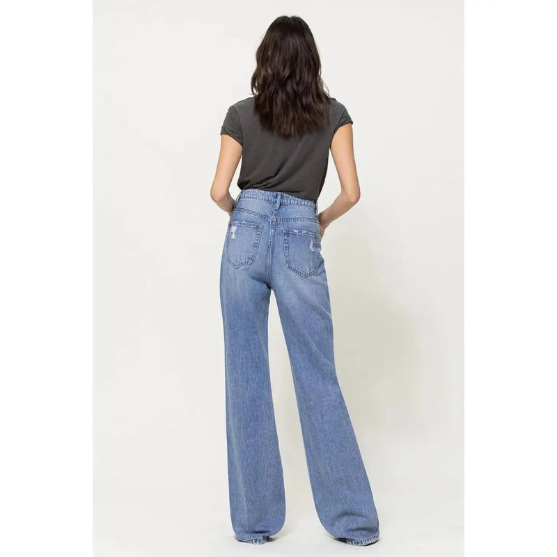 90's Vintage Loose Fit Jeans-Light Dusk