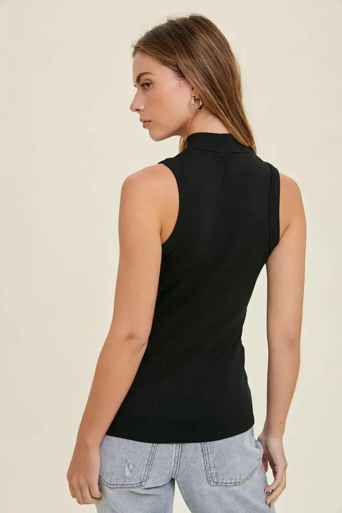 High Neck Sleeveless Top