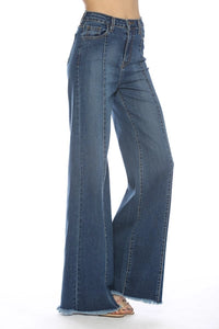 Front Seam Wide Leg Denim