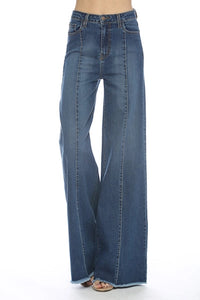 Front Seam Wide Leg Denim