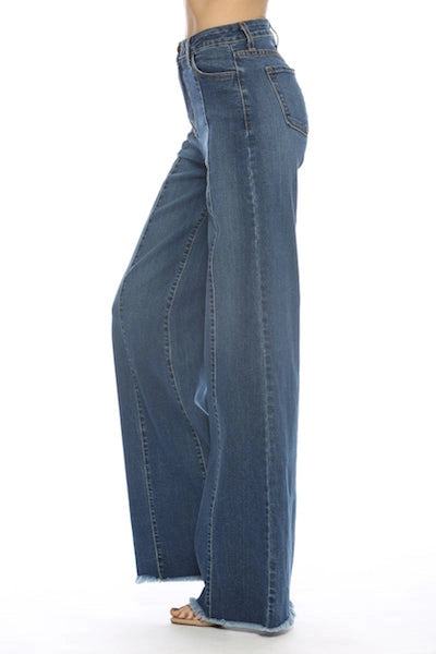 Front Seam Wide Leg Denim