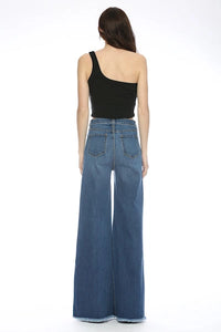 Front Seam Wide Leg Denim