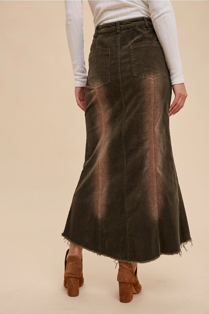 Mabel Corduroy Midi Skirt