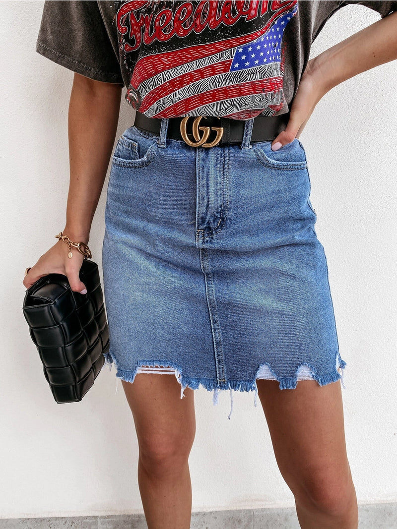 Denim Mini Skirt