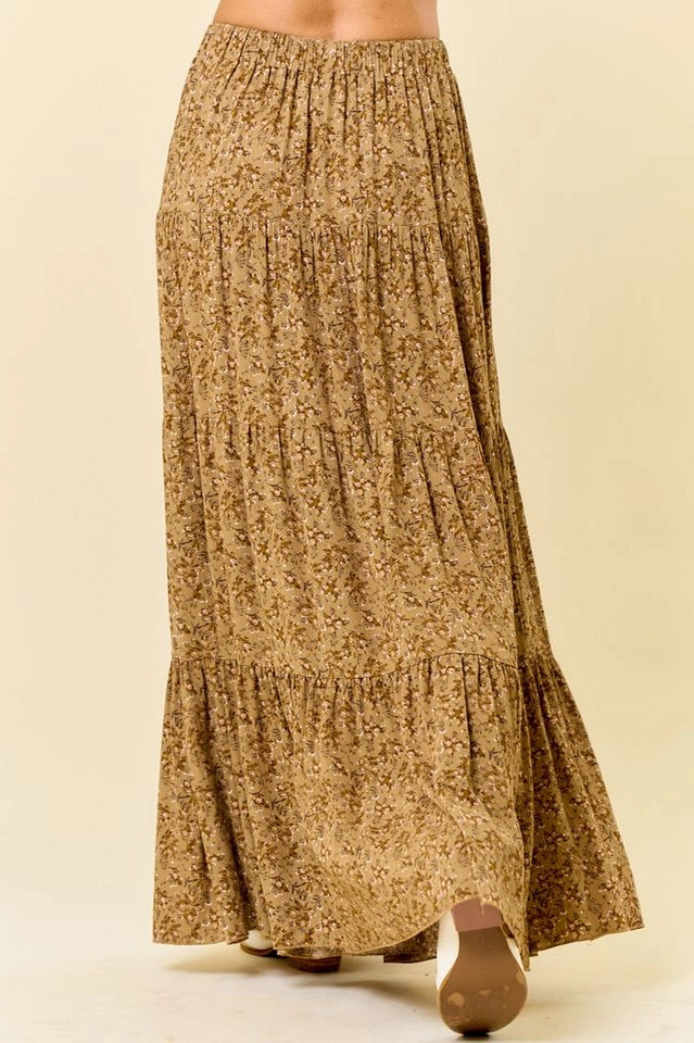 Paisley Tiered Maxi Skirt