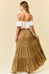 Paisley Tiered Maxi Skirt
