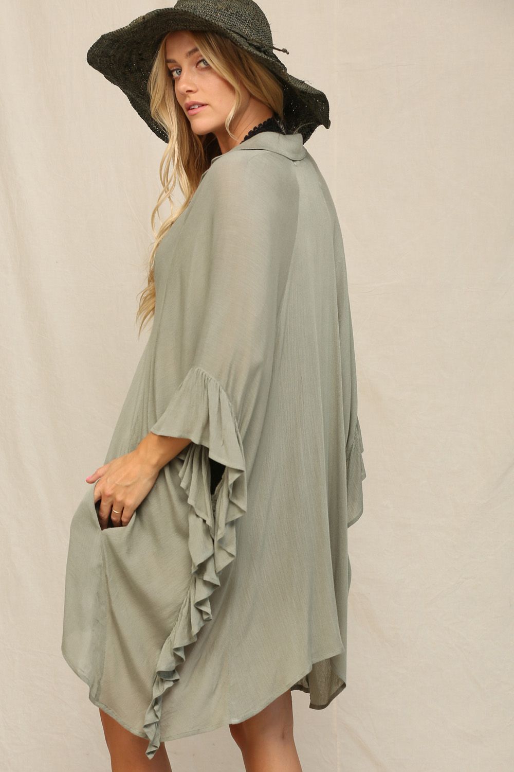 Sage Oversized Shirt/Dress